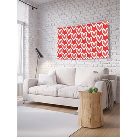 Декоративное панно с фотопечатью «Белое сердце», горизонтальное, размер 150х200 см