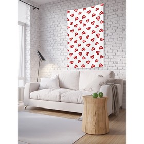 Декоративное панно с фотопечатью «Нарисованные сердца», вертикальное, размер 150х200 см