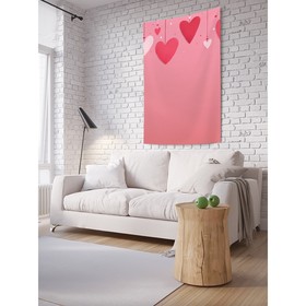 Декоративное панно с фотопечатью «Украшение из сердец», вертикальное, размер 150х200 см