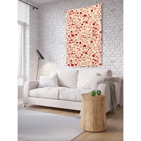 Декоративное панно с фотопечатью «Разнообразные сердечки», вертикальное, размер 150х200 см