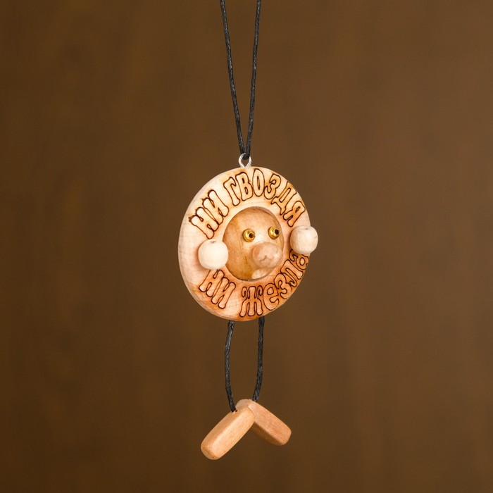 Подвеска в автомобиль «Ни гвоздя, ни жезла», 7 см, можжевельник - Фото 1