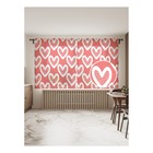 Фототюль «Белое сердце», размер 145х180 см, 2 шт - Фото 1