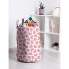 Корзина для игрушек «Pink heart, размер 35х50 см - фото 109927259