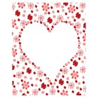 Подушка валик «Сердце из цветов, декоративная, размер 16х45 см - Фото 2