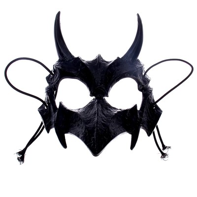 Карнавальная маска «Череп с рогами», цвет чёрный