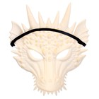 Карнавальная маска «Дракон», цвет белый - фото 27189415