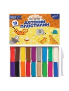 Пластилин Calligrata «Классический», 18 цветов, 360 г - Фото 4
