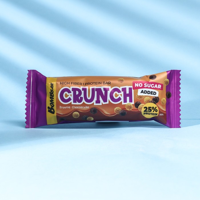 Батончик глазированный BOMBBAR, Кранч Брауни Чизкейк, 50 г - Фото 1