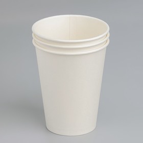 Стакан одноразовый бумажный «Белый» 350 мл, диаметр 90 мм (комплект 50 шт)