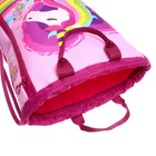 Мешок для обуви «Единорог», с карманом, розовый - Фото 5