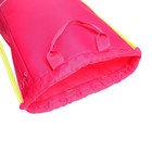 Мешок для обуви с карманом 430 х 360 х 90 мм, с расширением, ручка-петля, светоотражающая полоса, Оникс МО-31с-48, розовый/салатовый (полиэстер кашированный пенополиуретаном "дутик") - Фото 4