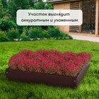 Клумба оцинкованная, 100×100×15 см, коричневая, «Квадро», Greengo - Фото 7