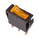 Клавишный выключатель Rexant 36-2212, 250 В, 15 А, ON-OFF,3с, желтый, с подсветкой - фото 297312182