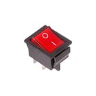 Клавишный выключатель Rexant 36-2330, 250 В, 16 А, ON-OFF, 4с, красный, с подсветкой - фото 300953164