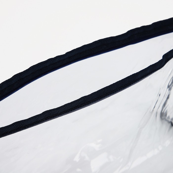 Косметичка на молнии, цвет прозрачный/синий 33816