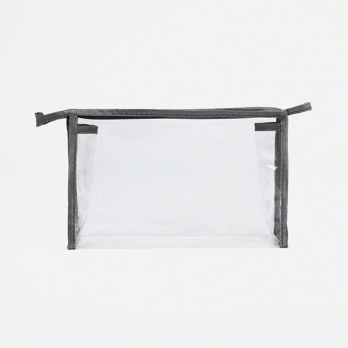 Косметичка на молнии, цвет прозрачный/серый 33817