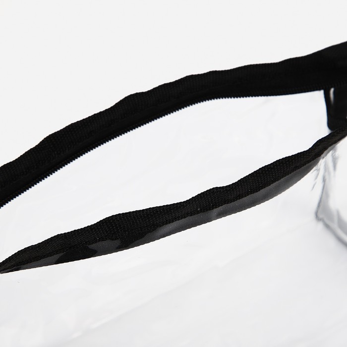 Косметичка на молнии, цвет прозрачный/чёрный 33819