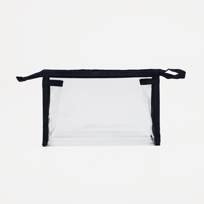 Косметичка на молнии, цвет прозрачный/синий 33820