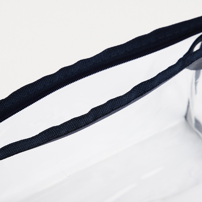 Косметичка на молнии, цвет прозрачный/синий 33820