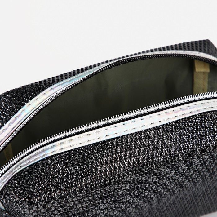 Косметичка на молнии, цвет чёрный 33830