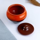 Горшок для жаркого Вятская керамика «Классика», 900 мл, красный, чёрный - Фото 3