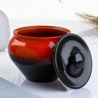 Горшок для жаркого Вятская керамика «Классика», 900 мл, красный, чёрный - Фото 4