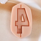 Молд под свечу "Четыре" 3,9х8,8х1 см - фото 119693436