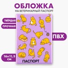 Обложка на ветеринарный паспорт «Рыжие коты», ПВХ - фото 6847644