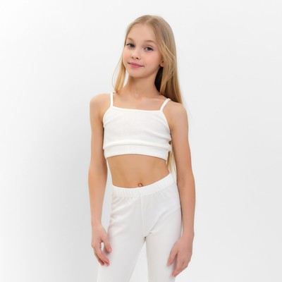 Топ для девочки MINAKU, цвет молочный, рост 122 см