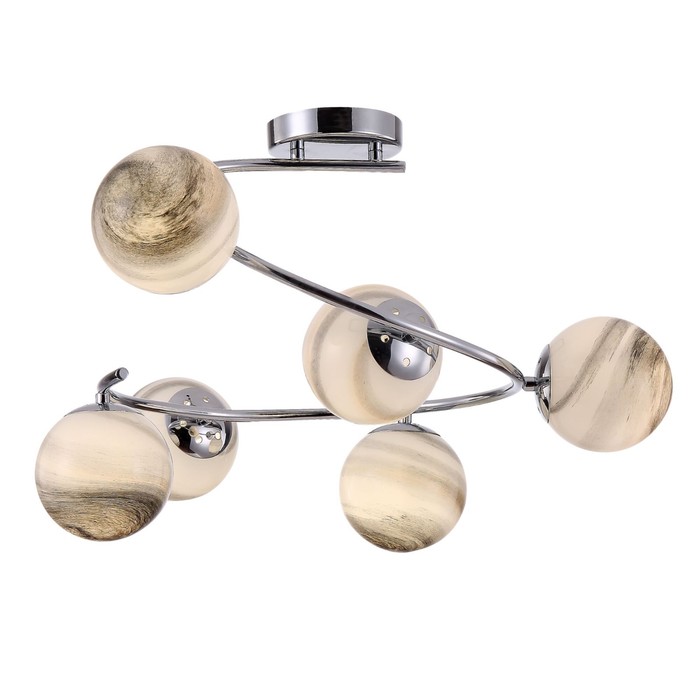 Люстра 40Вт, 6хE14, 34x62 см, хром