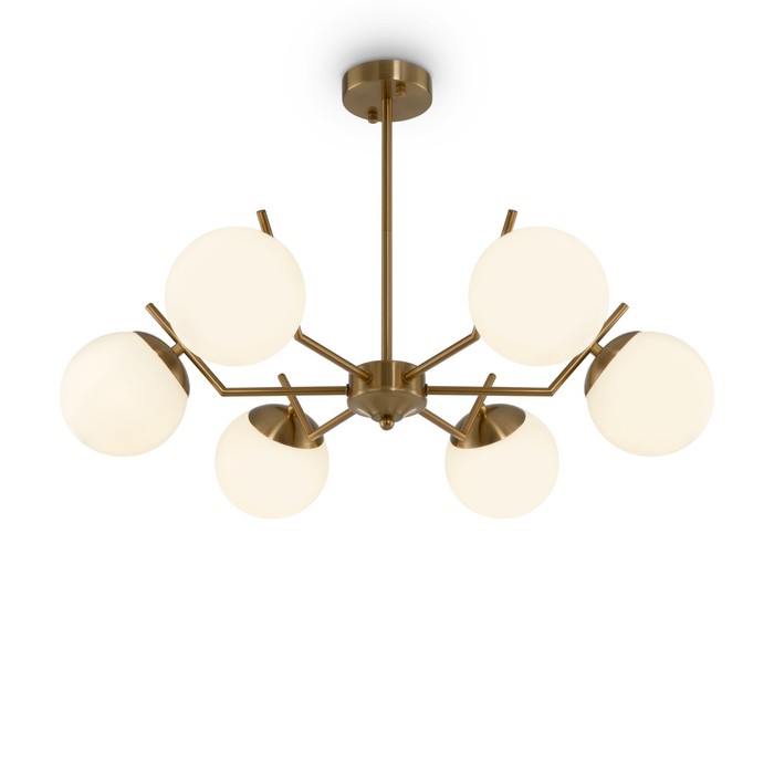 Люстра 60Вт, 6хE27, 43x68 см, латунь