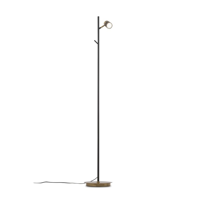 Напольный светильник (торшер) 35Вт, 1хGU10, 147,5x23 см, чёрный - Фото 1