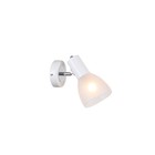 Настенный светильник 40Вт, 1хE14, 19x11 см, белый - Фото 2