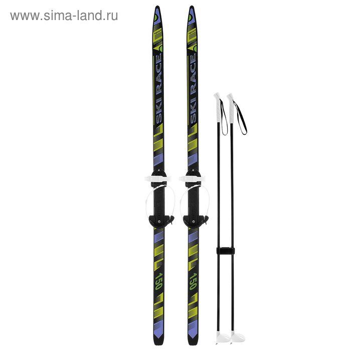 Лыжи подростковые «Ski Race» с палками, 150/110 см - Фото 1