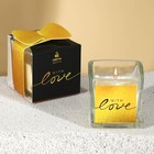 Ароматическая свеча «With love», аромат миндаль, 5,3 х 5,3 х 5,5 см. - фото 10045339