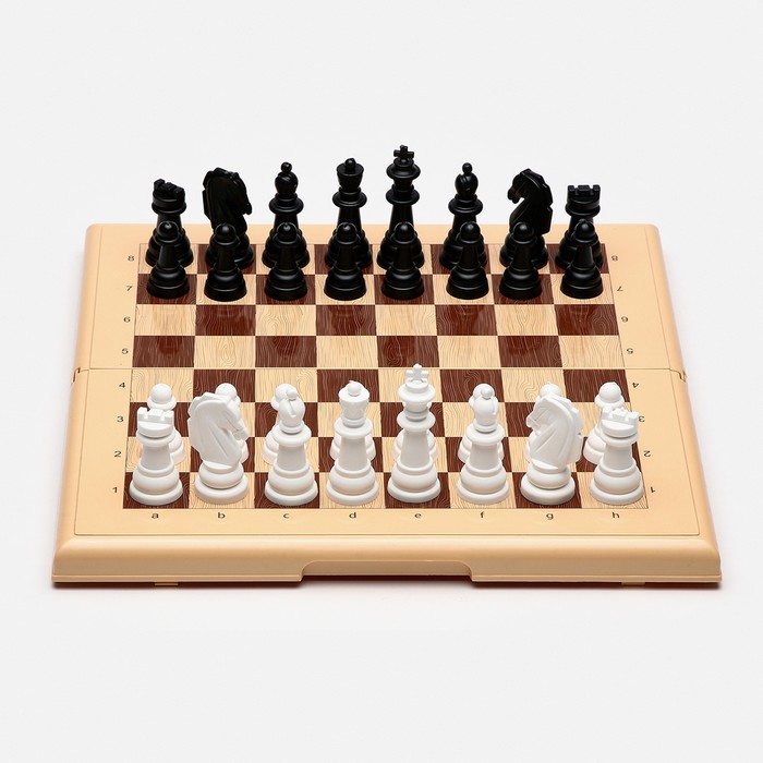 Настольная игра 3 в 1: шашки, шахматы, нарды, поле 32 х 32 см - фото 1907669151