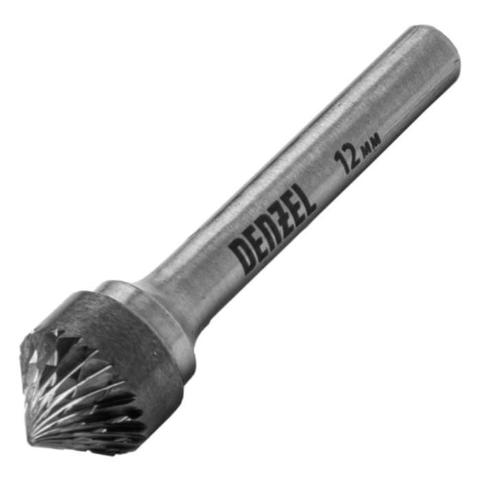 Борфреза Denzel, тип К, по металлу, твердосплавная, зенкер 90° , 12 мм