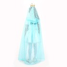 Карнавальный набор принцессы: плащ гипюровый мятный, корона, длина 100 см - Фото 2