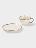 Чайная пара Magistro Poursephona, чашка 250 мл, блюдце d=16 см, фарфор, белая - Фото 5