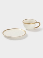 Чайная пара Magistro Poursephona, чашка 250 мл, блюдце d=16 см, фарфор, белая - Фото 7