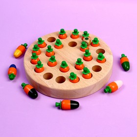 Развивающий набор по методике Монтессори «Цветные морковки» 19 × 19 × 2,8 см