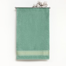 Полотенце махровое Pirouette, 70х130см, цвет зеленый, 420г/м2, хлопок