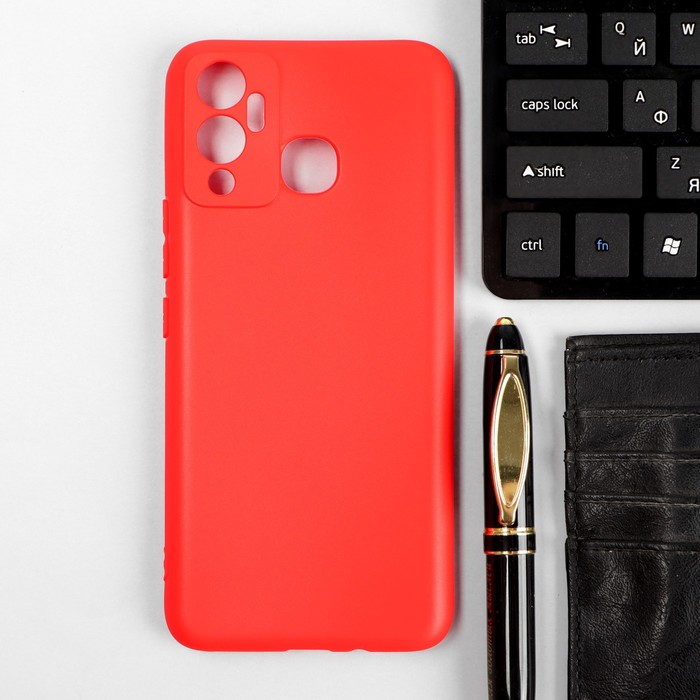 Чехол Red Line Ultimate, для телефона Infinix HOT 12 PLAY, силиконовый, красный - Фото 1