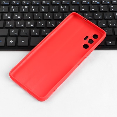 Чехол Red Line Ultimate для телефона Tecno Pova 3, силиконовый, красный