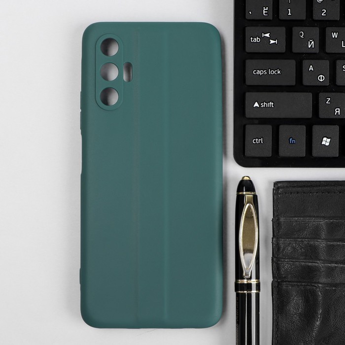 Чехол Red Line Ultimate для телефона Tecno Pova 3, силиконовый, тёмно-зеленый - Фото 1