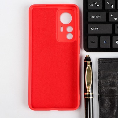 Чехол iBox Case, для телефона Xiaomi 12T, силиконовый, защита камеры, красный
