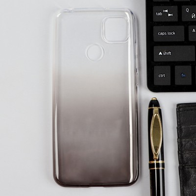 Чехол iBox Crystal, для телефона Xiaomi Redmi 9C, силиконовый, черный градиент
