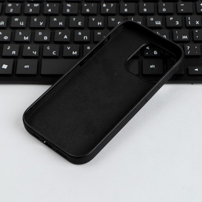 Чехол Red Line Ultimate, для телефона iPhone 14 Pro, силиконовый, микрофибра, черный