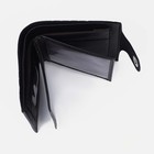 Портмоне мужское на магните, отдел для купюр, для монет, для карт, цвет чёрный - Фото 3