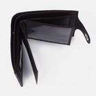 Портмоне мужское на магните, отдел для купюр, для карт, для монет, тёмно-коричневое - Фото 3